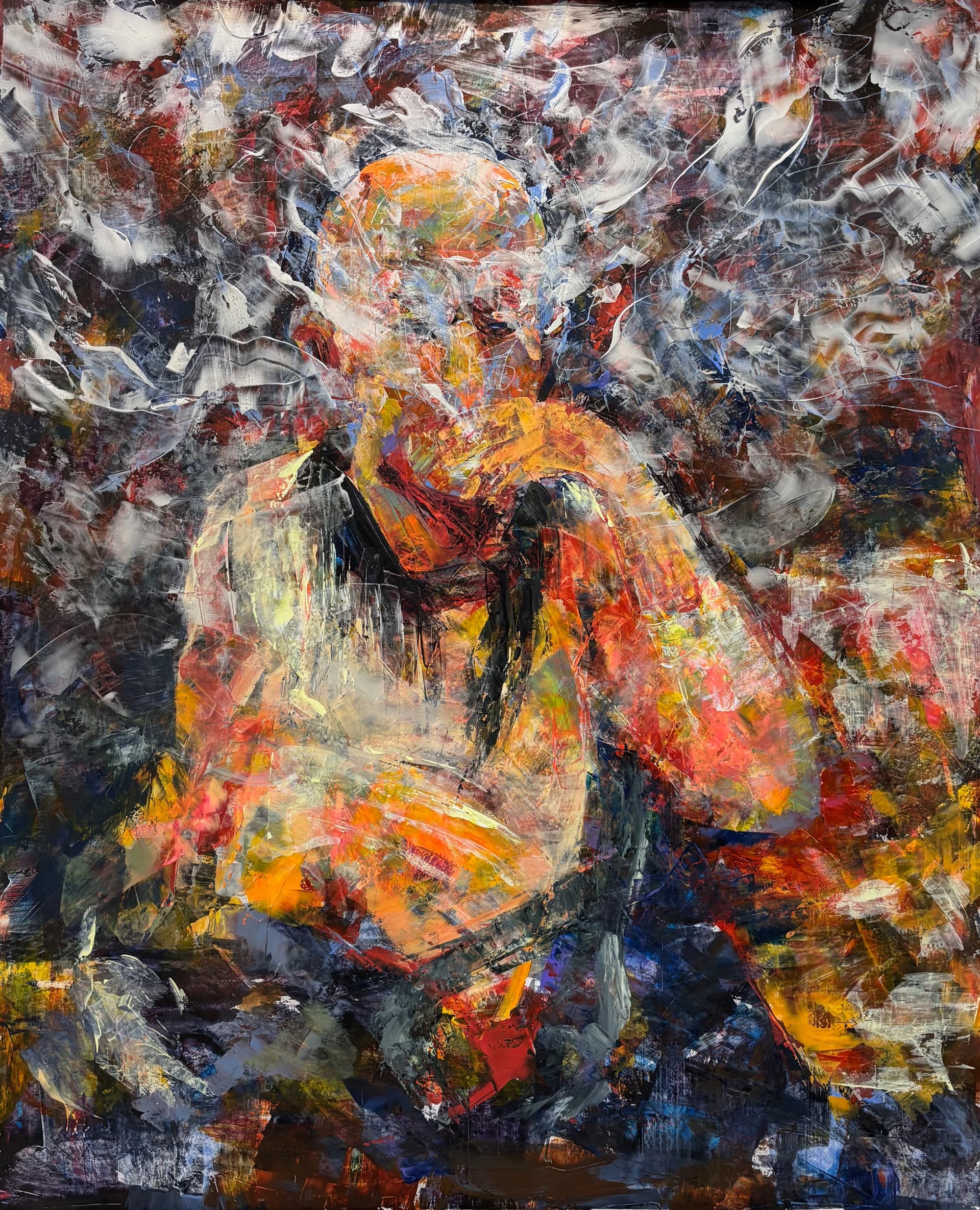 Artist Self-Portrait - Through the Smoke