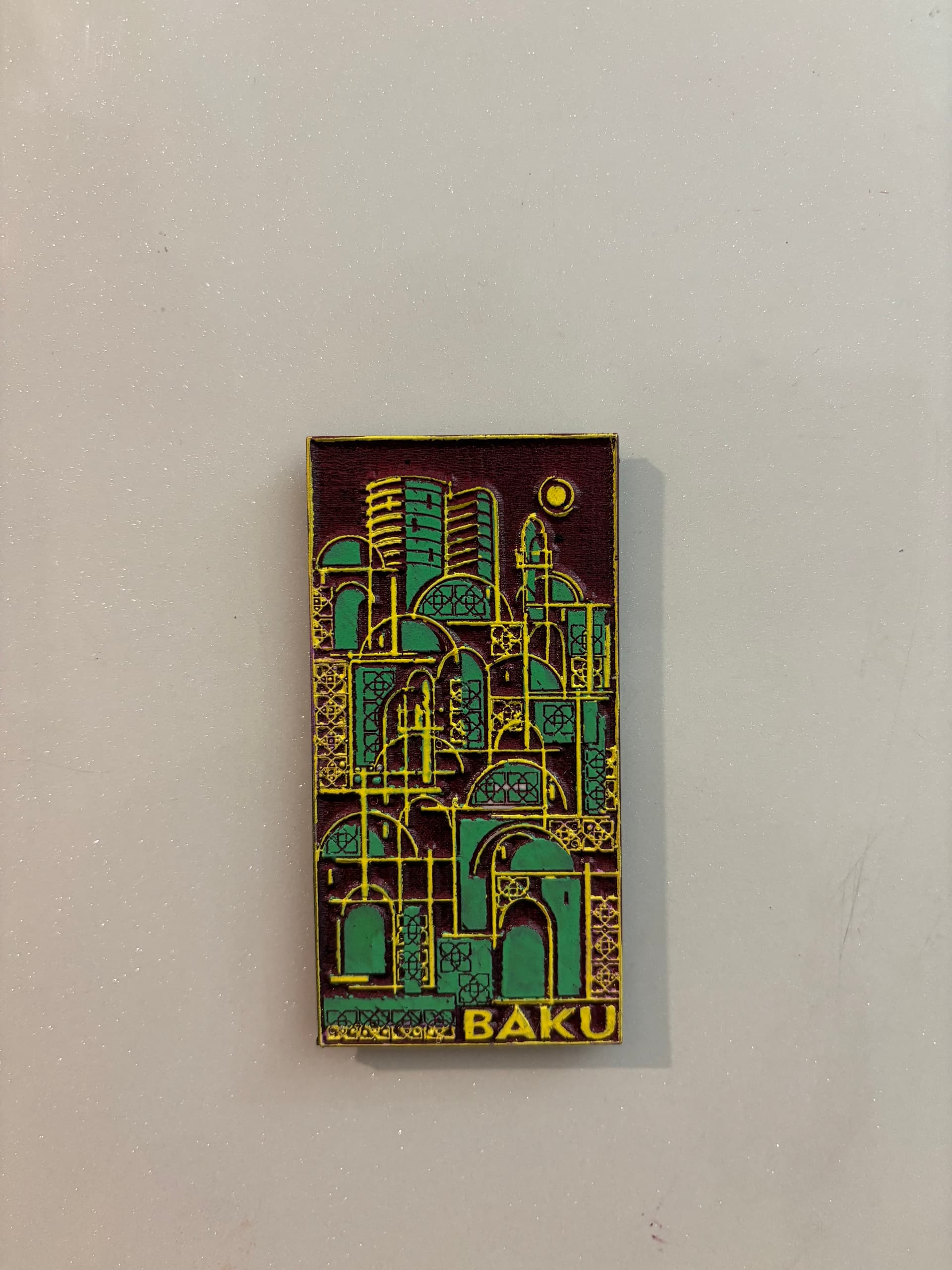 Baku Old City Souvenir (Green Yellow Brown)